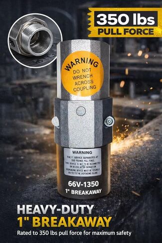 1" Single-Use Fuel Hose Breakaway – 350 lb Pull Force – Compatible with OPW66V-1350 Series – Dispenser Safety Breakaway in Kuwait