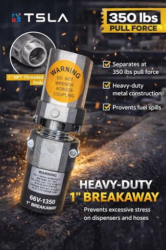 1" Single-Use Fuel Hose Breakaway – 350 lb Pull Force – Compatible with OPW66V-1350 Series – Dispenser Safety Breakaway in Kuwait
