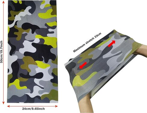 قناع تبريد للرقبة باللون الرمادي المموه من Bilymate - حماية من أشعة الشمس بعامل حماية من أشعة الشمس 50+، شبكة مسامية، غطاء رأس أنبوبي بدون خياطة للرجال والنساء - عصابة رأس متعددة الوظائف in Kuwait