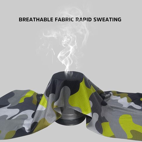 قناع تبريد للرقبة باللون الرمادي المموه من Bilymate - حماية من أشعة الشمس بعامل حماية من أشعة الشمس 50+، شبكة مسامية، غطاء رأس أنبوبي بدون خياطة للرجال والنساء - عصابة رأس متعددة الوظائف in Kuwait