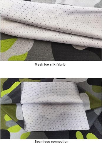 قناع تبريد للرقبة باللون الرمادي المموه من Bilymate - حماية من أشعة الشمس بعامل حماية من أشعة الشمس 50+، شبكة مسامية، غطاء رأس أنبوبي بدون خياطة للرجال والنساء - عصابة رأس متعددة الوظائف in Kuwait