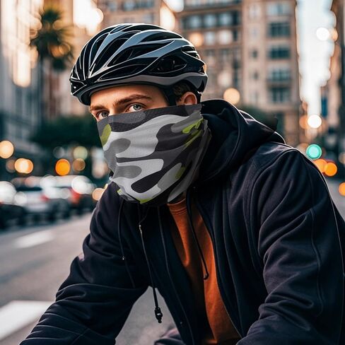 قناع تبريد للرقبة باللون الرمادي المموه من Bilymate - حماية من أشعة الشمس بعامل حماية من أشعة الشمس 50+، شبكة مسامية، غطاء رأس أنبوبي بدون خياطة للرجال والنساء - عصابة رأس متعددة الوظائف in Kuwait