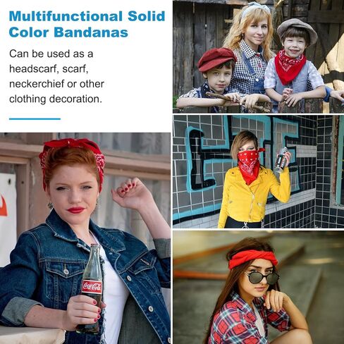 PATIKIL Bandanas Bulk Blank Head Bandannas Multifunctional Headband Scarf Neckerchief for Women and Men in Kuwait