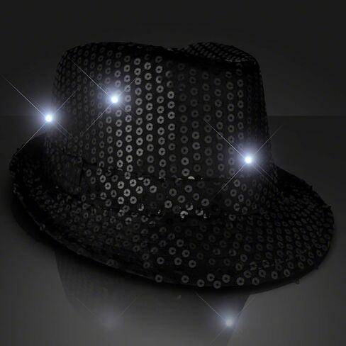 FlashingBlinkyLights الترتر تضيء قبعة فيدورا LED in Saudi Arabia