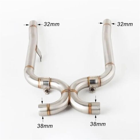 نظام كاتم صوت عادم الدراجة النارية أنبوب ربط للانتصار لـ Bonneville T120 T100 For Euro 5 L-X Pipe T120 T100 2021 2022 2023 2024 in Saudi Arabia