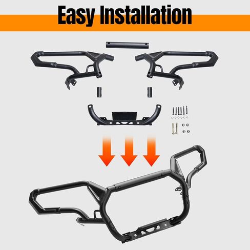 HAKA TOUGH Front Bumper for Polaris RZR XP/XP4 1000 Accessories 2024+, Combined Bumper Guard Front Brushguard for Polaris RZR XP/XP 4 1000 Ultimate Sport Premium 2024 2025, Replace #2884513 in Saudi Arabia