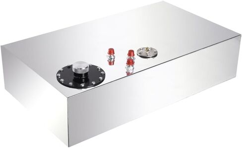 Autoforever 17 Gallon Aluminum Fuel Gas Tank 70L Fuel Cell Polished Racing Street Drift Strip Fuel Tank with Level Sender Silver in Kuwait