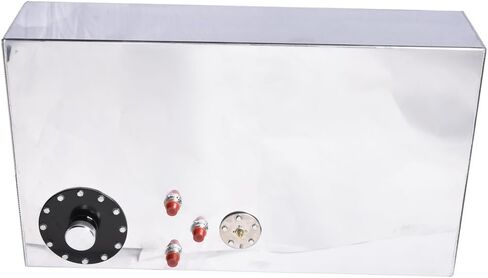 Autoforever 17 Gallon Aluminum Fuel Gas Tank 70L Fuel Cell Polished Racing Street Drift Strip Fuel Tank with Level Sender Silver in Kuwait