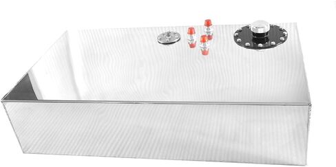 Autoforever 17 Gallon Aluminum Fuel Gas Tank 70L Fuel Cell Polished Racing Street Drift Strip Fuel Tank with Level Sender Silver in Kuwait