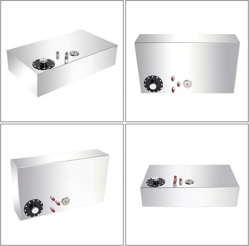 Autoforever 17 Gallon Aluminum Fuel Gas Tank 70L Fuel Cell Polished Racing Street Drift Strip Fuel Tank with Level Sender Silver in Kuwait