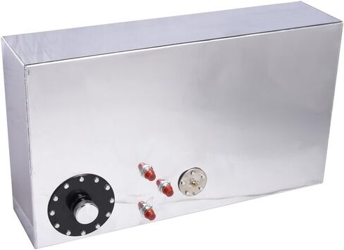 Autoforever 17 Gallon Aluminum Fuel Gas Tank 70L Fuel Cell Polished Racing Street Drift Strip Fuel Tank with Level Sender Silver in Kuwait