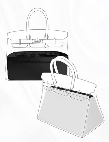 DGAZ Purse Organizer Black and Purse Pillow Shaper white Fits Birbin35，Silk，Luxury Handbag Shapers in Saudi Arabia