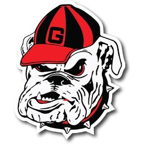 Georgia Bulldog Stickers and Decals UGA Georgian Bulldog Head Sticker Car Decal for Cars Trucks Walls Windows Laptops | 6 Inches | VC-426