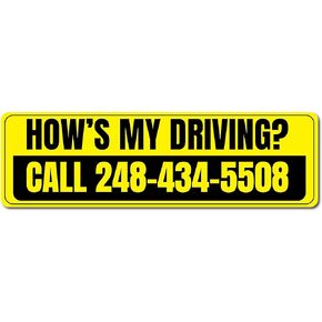 Never Gonna Give You Up Rick Roll Funny How's My Driving Bumper Sticker Vinyl Decal Vibrant Prank Decals | AWPS106