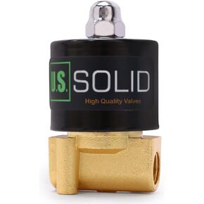 U.S. Solid Solenoid Valve - Zinc-Alloy 110V AC Electric Water Valve, NBR Seal (1/4")