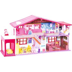 بيت الدمى توي زون (50 قطعة)، مجموعة لعب للبنات، مجموعة لعب الأدوار، بيت الدمية مع الأثاث، مجموعة لعب بيت الدمية للأطفال مع الأثاث، مجموعة اللعب التظاهري (بيت الدمى الفاخر) متعدد الألوان in Kuwait