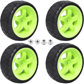 12mm Hex Wheels Tires Set 1/10 RC On Road Compatible with for Tamiya TT02 TT01 Traxxas 4tec 2.0 3.0(Non-Glued)