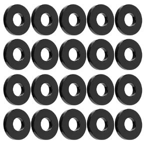 Yaruijia Aluminum Flat Washer M3 M4 M5 M6 M8 Aluminum Alloy Gasket Bolt Pitch Adjustment Spacer for Drones, Toys, Models, DIY Parts Pack of 20 (Silver, M6)