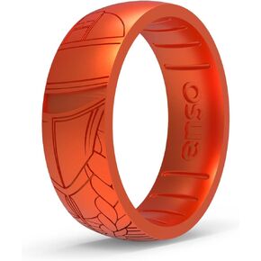 Enso Rings Star Wars Book of Boba Fett Silicone Ring - Comfortable and Flexible Design - 6.6mm Wide and 1.75mm Thick