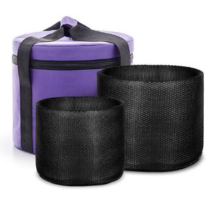 TRAYAYA Purple Color Canvas Carrying Bag With 2 Inserts 12 Inch Crystal Singing Bowl Case