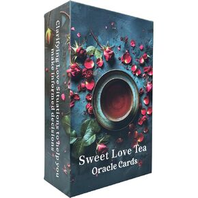 GZXINKE Sweet Love Tea Oracle Cards, Twin Flames Soulmates Oracle Deck, Romance Love Tarot Cards, Life Relationships Oracle Cards for Beginners