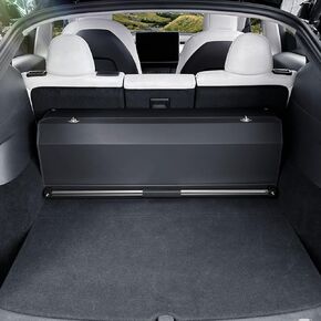 XCF منظم صندوق السيارة Suv لعام 2023 2022 2021 Tesla Model 3، صندوق تخزين صندوق السيارة القوي من الجلد، منظم قابل للطي مع غطاء ومقبض سحب، أبيض
