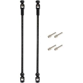 SCX10 Drive Shaft 2PCS SCX10 Driveshaft Stainless Steel Rear Front Driver Shaft 68-229mm Cut to Length for 1/10 RC Crawler LCG Rig Sportsy Scalers GSPEED Capra SCX10 Pro Element DIY SCX10 (Black)