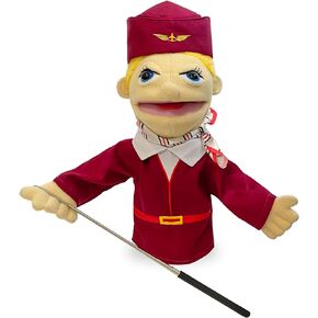16" Puppets Entriloquist Puppet,Hand Puppets for Kids Plush Princess Puppets for Adults with Removable Mouth Puppet for Kids Ages 4-8，Hand Puppet for Adults with Scalable Puppet Control Rod