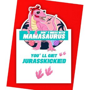 Mom Gifts for Mothers Day, Mothers Day Greeting Card for Mom Wife Women, Mothers Day Mom Gifts from Daughter Son, Mothers Day Wife Gifts from Husband, Gifts for Her Mothers Day, Mamasaurus Mom Gifts