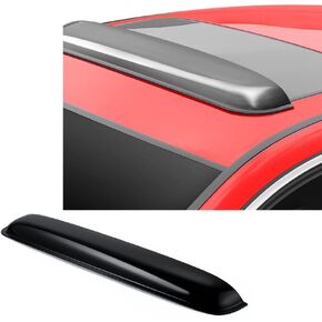 34inch 880mm Universal Fit Rain Snow Guard Sun roof Wind Deflector, 1pc Tape-On Dark Smoke Tint Auto Moonroof Window Visor RN88