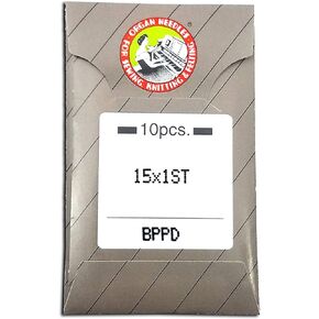 10 Organ 15X1ST Titanium (PD) Sharp or Ball Point Flat Shank Home Embroidery Machine Needs with Large Eye ~ Multiple Sizes! (Metric 75/11 (Ball Point))