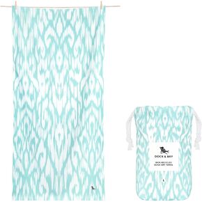 Dock & Bay Beach Towel - Quick Dry, Sand Free - Compact, Lightweight - 100% Recycled - Includes Bag - Soft Seafoam, Extra Large (200x90cm, 78x35)