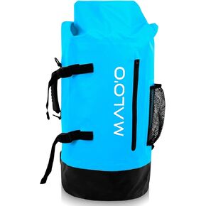 Malo'o 45L Waterproof Heavy Duty Backpack Dry Bags for Kayaking, Camping, Fishing, Hiking Daypack - Beach Accessories, Boat accessories, and Travel Gear - Fishing Rod Case Straps