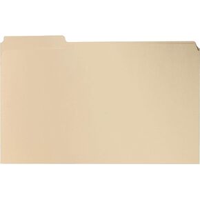 Business Source, BSN241113, 2-Ply 1/3-cut Tab Manila File Folders, 100 / Box