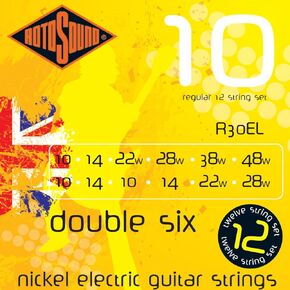Rotosound R30EL Nickel 12 String Electric Guitar Strings (10 14 10 14 22 28 10 14 22 28 38 48)
