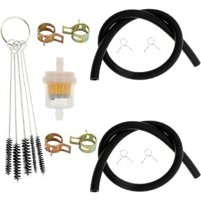 LIYYDS 1/4 Inch Fuel Filter Oil Line Gas Hose Petrol Pipe Tube Compatible with Kawasaki Yamaha Suzuki Polaris GX100 GX110 GX120 GX140 GX160 GX168 GX200 GX240 168F Mb165 Mb200 PW50 PW80 YFM125 YFM225