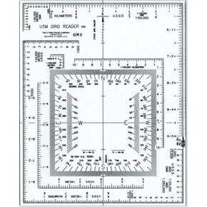 Westcott UTM Map Grid Reader/Plotter, 5" by 6", Transparent (GR-2)