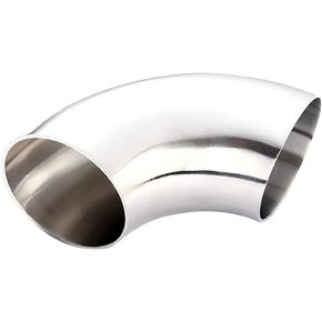 LOZOME 3" 90° Weld Elbow Exhaust Elbow Mandrel Bend Elbow Sanitary Fitting 13GA/0.078" Wall, Stainless Steel 304 Suitable for Car Modified Exhaust Elbow Pipe, Stair Handrail,etc