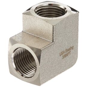 USA SEALING ZUSA-PF-9040 تجهيزات أنابيب نحاسية فئة 1000، كوع كوع 90 درجة، حجم أنبوب 3/8 بوصة، نوع خيط NPTF، أنثى NPTF 3/8 بوصة، أنثى NPTF 3/8 بوصة