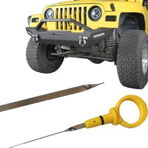 Covnikyer Engine Oil Level Dipstick Indicator Compatible with 1996-2006 Cherokee Grand Cherokee TJ Wrangler Replacement Front Oil Dipstick 917-366