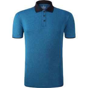 Mens Golf Shirt Short Sleeve Dry Fit Performance Golf shirts for Men Moisture Wicking Print Polo Shirts