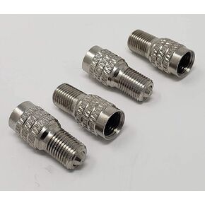 (Pack of 4) Muzzys Double Seal Flow Through Valve Stem Extension Tire Caps Inflate Thru for High Pressure Truck Car RV Semi Quad INFLATE Tires and Check Pressure Without Removing The CAPS! V2B DS-1