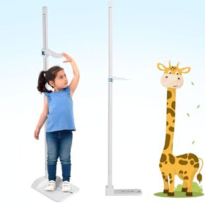 Portable Stadiometer Accurate Height Measurement Height Measuring Rod for Kids Adults Dual Scale Display 8-82 inch/20-210 cm