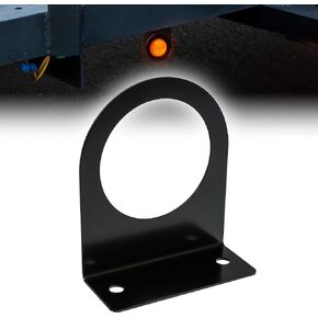 True Mods 2.5" Round Marker Light Mounting Bracket [L Shaped] [3mm Powder Coated Steel] [Ultra Sturdy] [Versatile Mounting] for 2.5" Round Trailer Marker Lights On Truck Trailer RV
