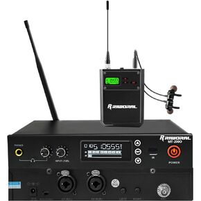 Wireless in Ear Monitor System UHF Channels Auto Scan Frequency Wireless Earphone Ransmitter and Bodypacks Monitoringwith 262ft for Stage,Monitoring