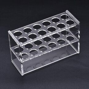 KNMNIU Acrylic Test Tube Holder Rack 12 Sockets for 10ml Centrifuge Tubes Clear (10ml,12Sockets)