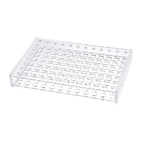 YOKIVE Tube Rack, Acrylic Test Tube Rack Holder | Great for 0.2ml,1.5ml Lab Test Tube(Clear, 96-Sockets)