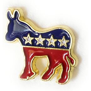 Wholesale Bulk 20 Pack of Democratic Party Donkey Lapel or Apparel Pin - Perfect for Conventions, Party Rallies, Organizational Meetings and More