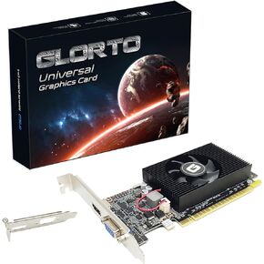 Glorto GeForce GT 610 2G DDR3 Low Profile Graphics Card, PCI Express 1.1 x16, HDMI/VGA, Entry Level GPU for PC, SFF and HTPC