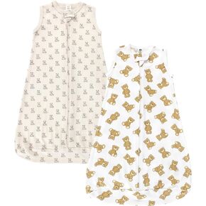 حقيبة نوم قطنية قابلة للارتداء للجنسين من Hudson Baby، كيس، بطانية، دمية دب بدون أكمام، 18-24 شهرًا in Kuwait